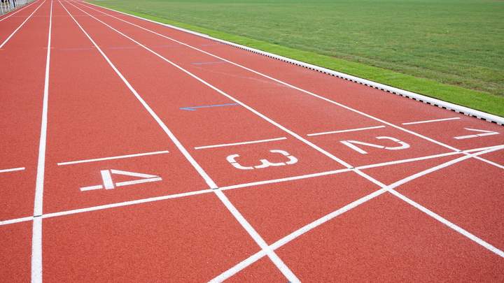 Laufbahn im Stadion