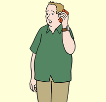 Mann telefoniert