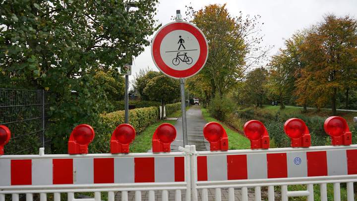 Absperrung für den Fußverkehr